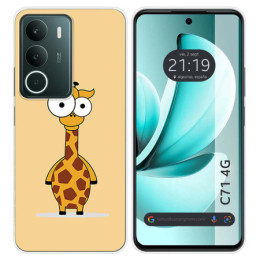 Funda Silicona para Realme C71 4G diseño Jirafa Dibujos