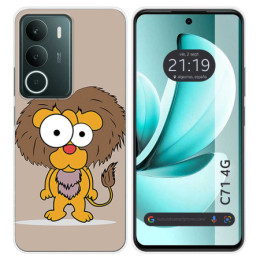 Funda Silicona para Realme C71 4G diseño Leon Dibujos