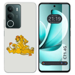 Funda Silicona para Realme C71 4G diseño Leones Dibujos
