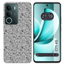 Funda Silicona para Realme C71 4G diseño Letras Dibujos