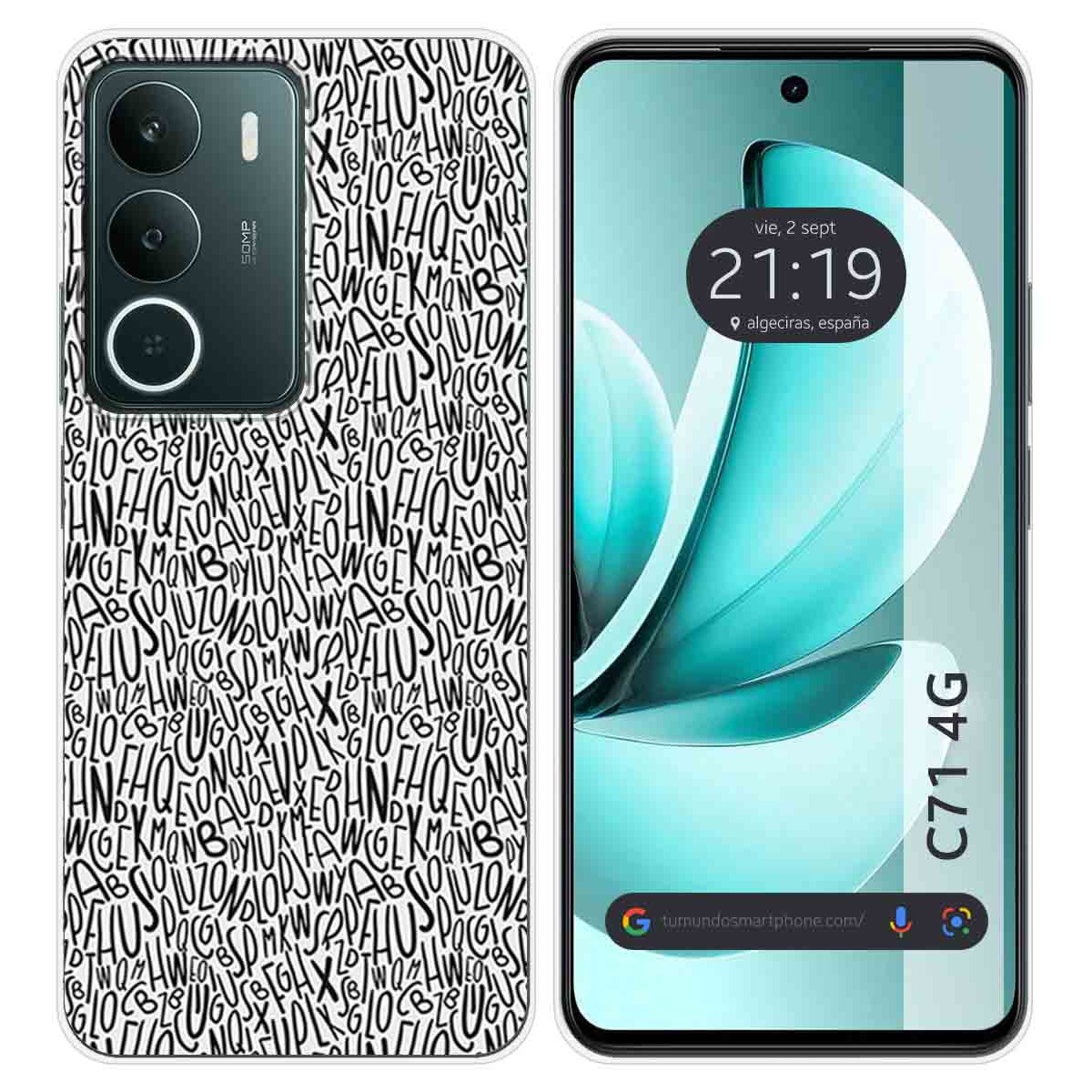 Funda Silicona para Realme C71 4G diseño Letras Dibujos