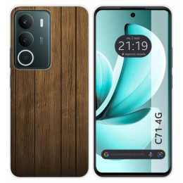 Funda Silicona para Realme C71 4G diseño Madera Dibujos