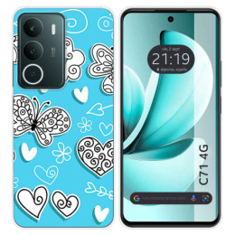 Funda Silicona para Realme C71 4G diseño Mariposas Dibujos
