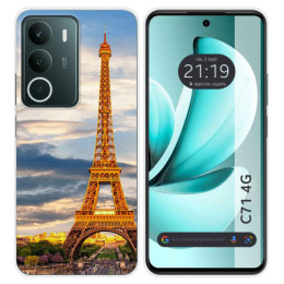 Funda Silicona para Realme C71 4G diseño Paris Dibujos
