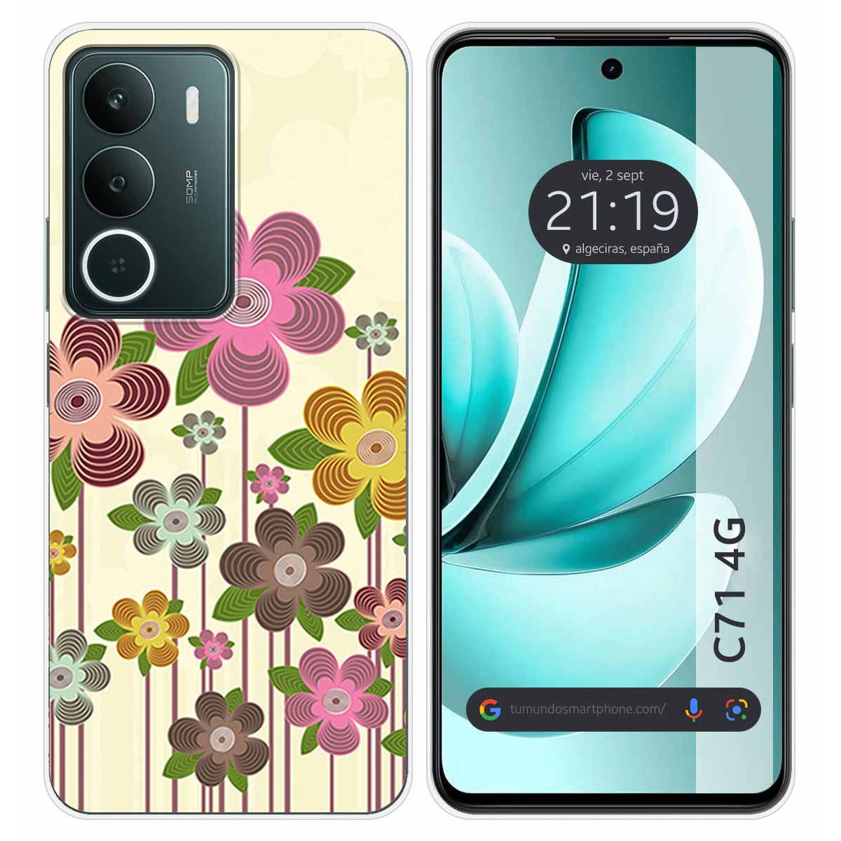 Funda Silicona para Realme C71 4G diseño Primavera En Flor Dibujos