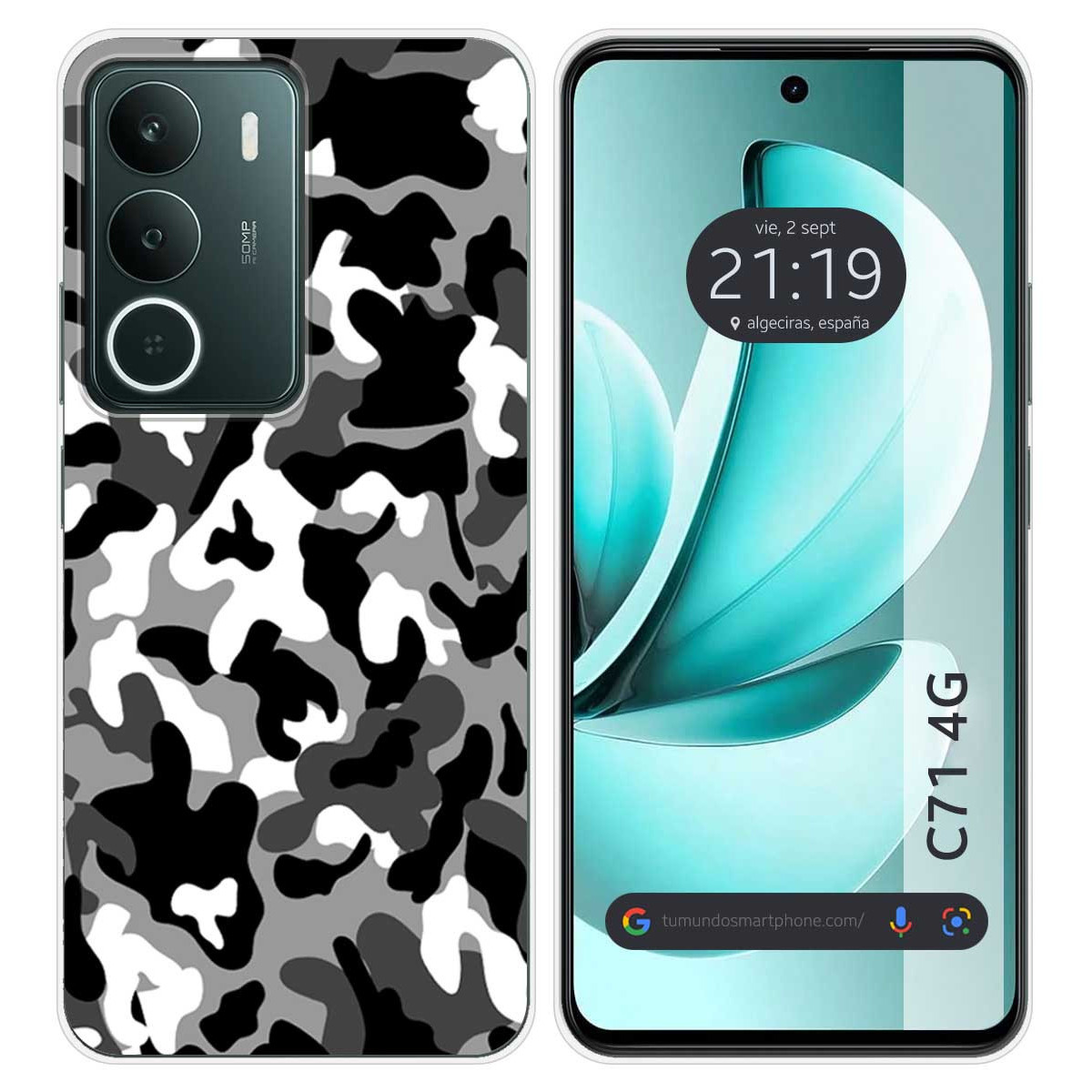 Funda Silicona para Realme C71 4G diseño Snow Camuflaje Dibujos