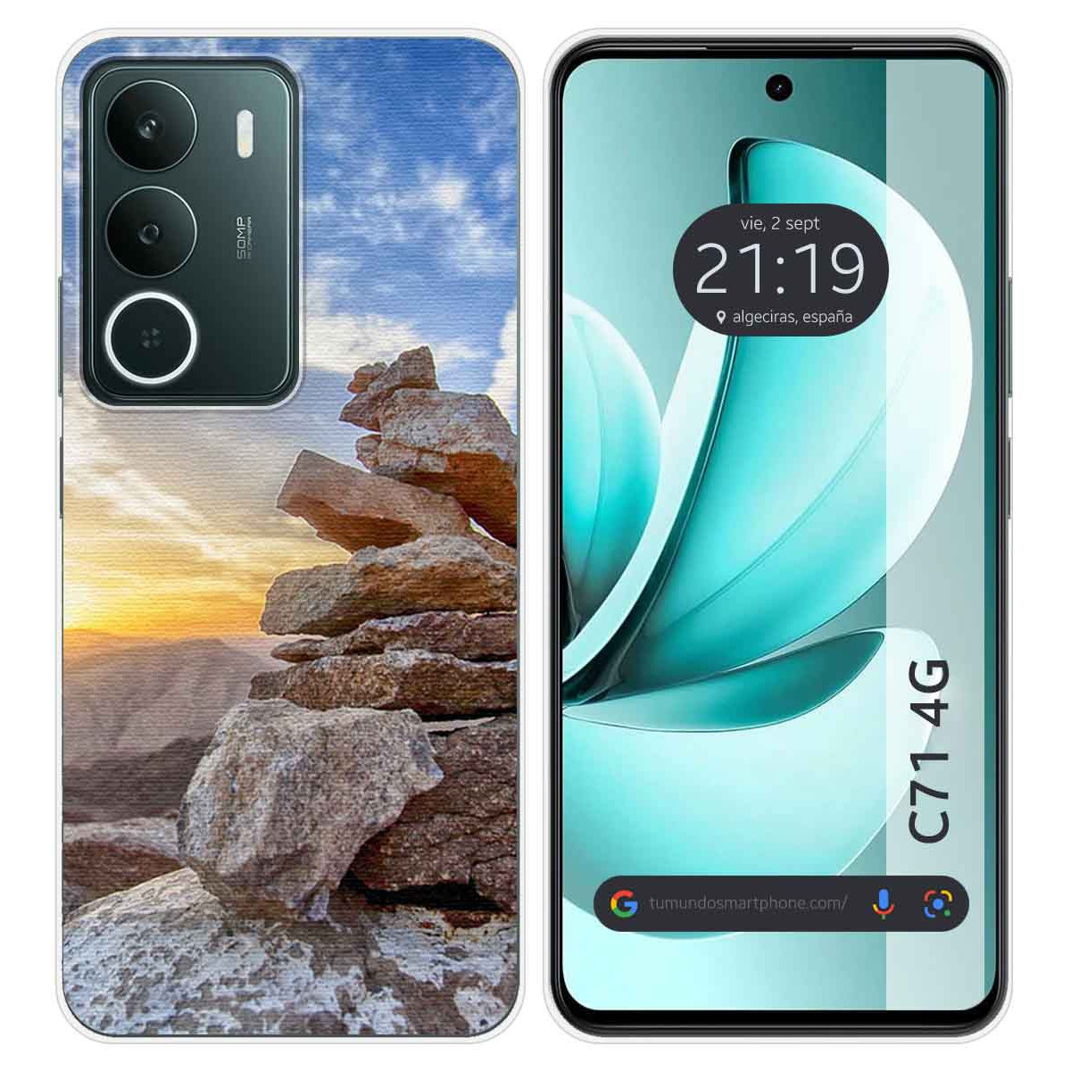 Funda Silicona para Realme C71 4G diseño Sunset Dibujos