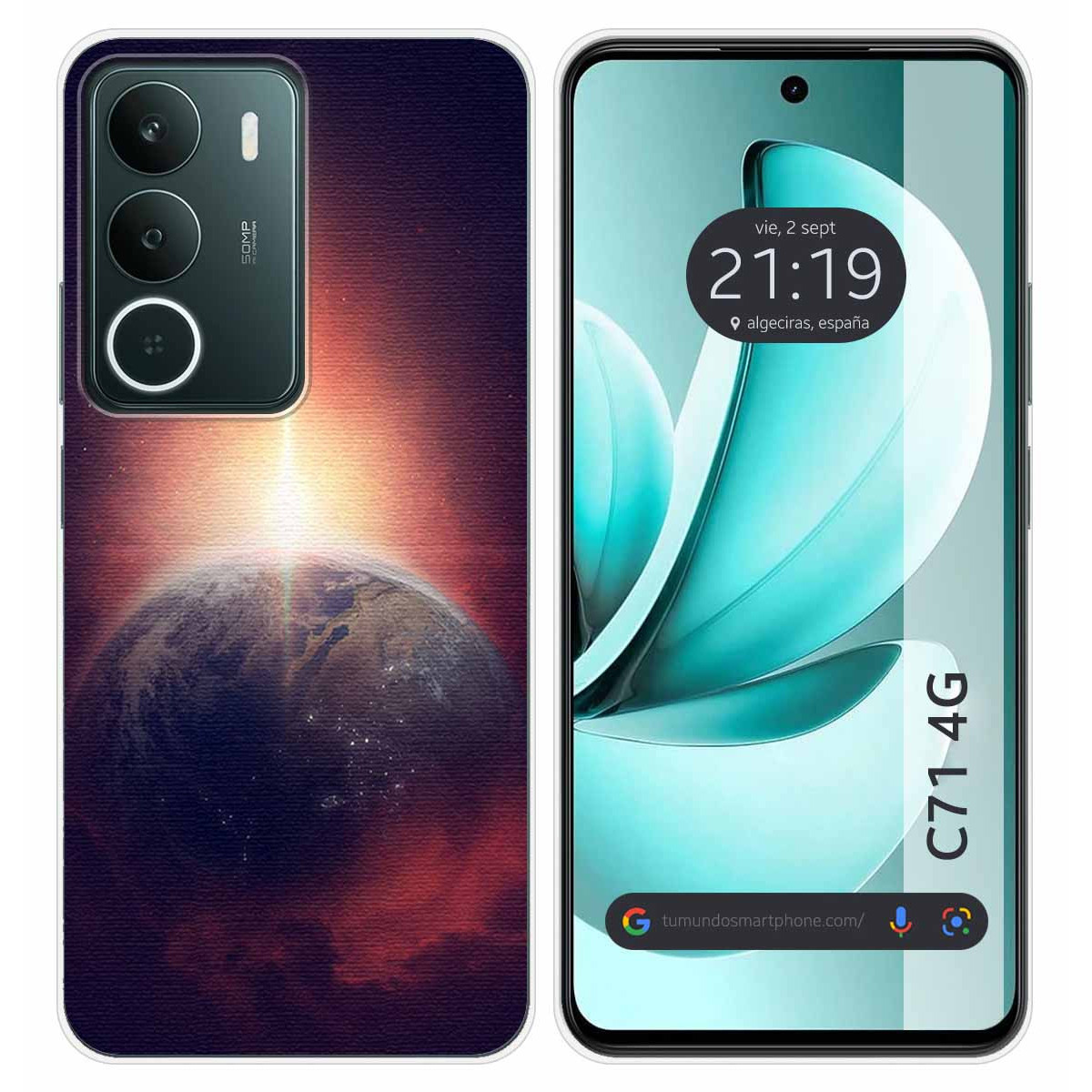 Funda Silicona para Realme C71 4G diseño Tierra Dibujos