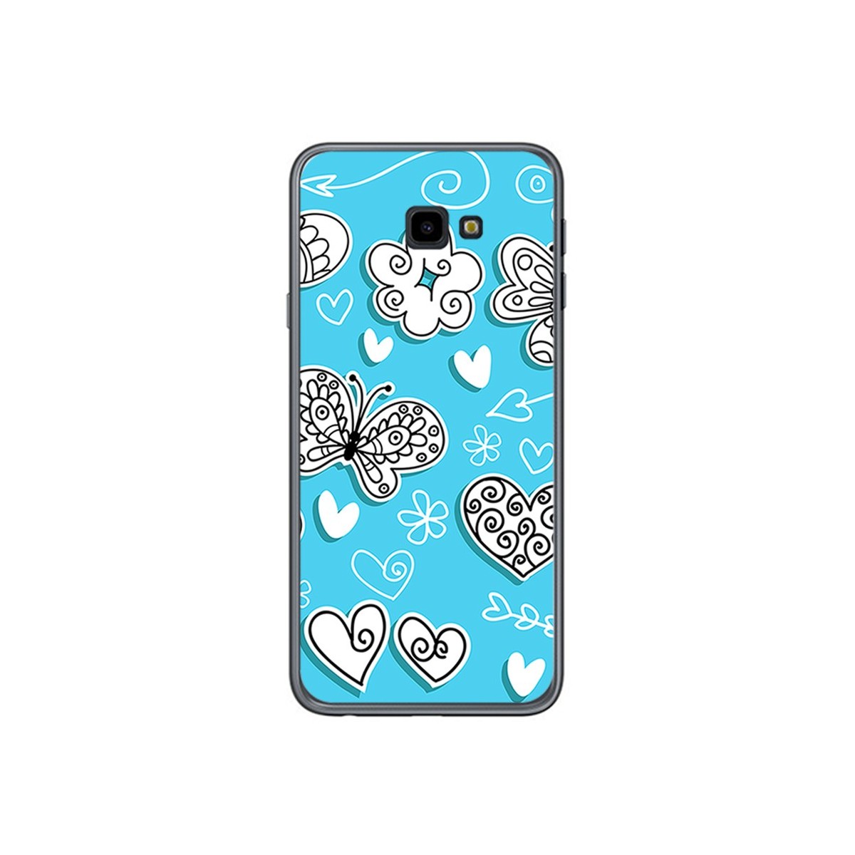 Funda Gel Tpu para Samsung Galaxy J4+ Plus Diseño Mariposas Dibujos