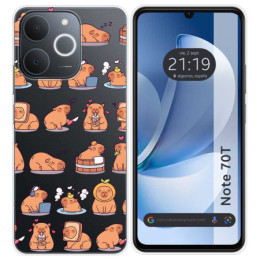 Funda Silicona Transparente para Realme Note 70T diseño Capibara 01 Dibujos