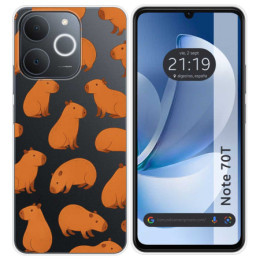 Funda Silicona Transparente para Realme Note 70T diseño Capibara 02 Dibujos