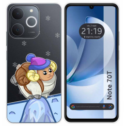 Funda Silicona Transparente para Realme Note 70T diseño Cabra Dibujos