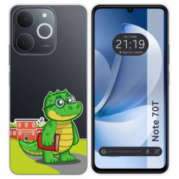 Funda Silicona Transparente para Realme Note 70T diseño Coco Dibujos
