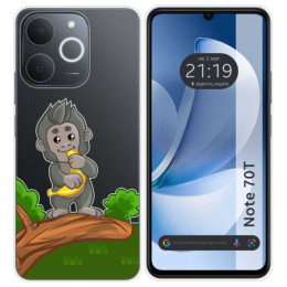 Funda Silicona Transparente para Realme Note 70T diseño Mono Dibujos