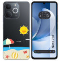 Funda Silicona Transparente para Realme Note 70T diseño Playa Dibujos
