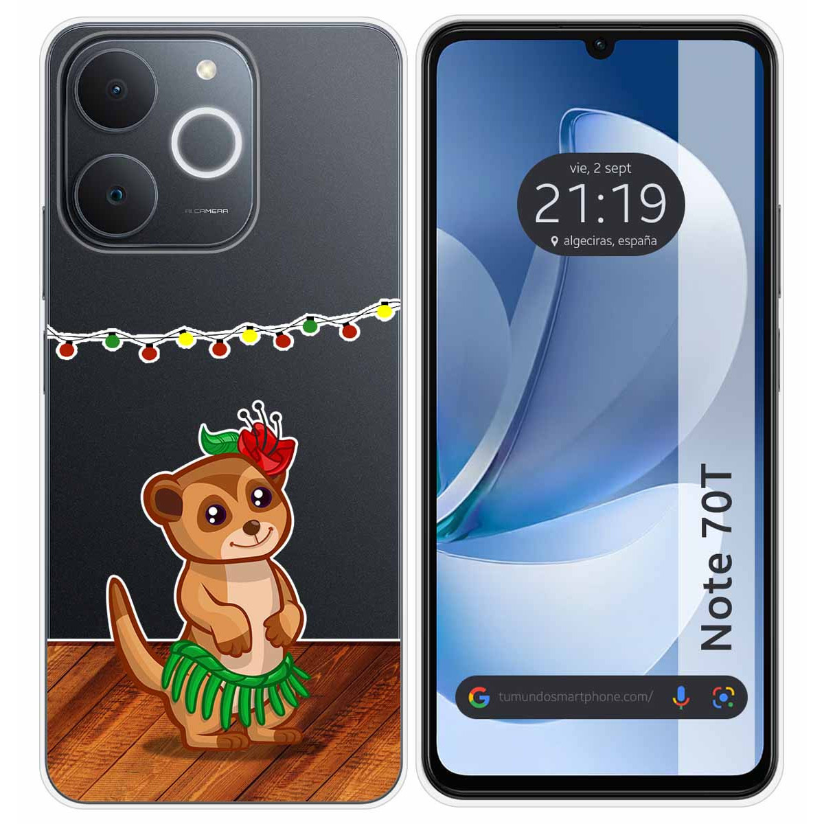 Funda Silicona Transparente para Realme Note 70T diseño Suricata Dibujos