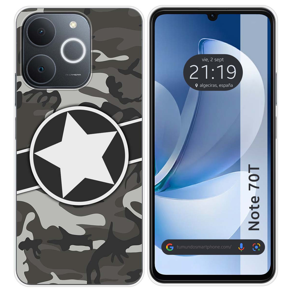 Funda Silicona para Realme Note 70T diseño Camuflaje 02 Dibujos