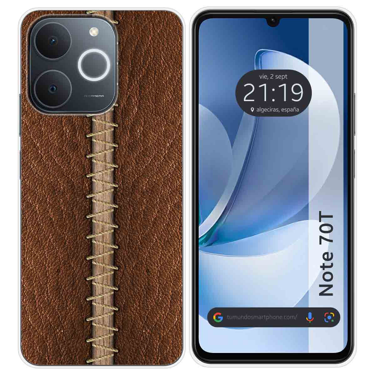 Funda Silicona para Realme Note 70T diseño Cuero 01 Dibujos