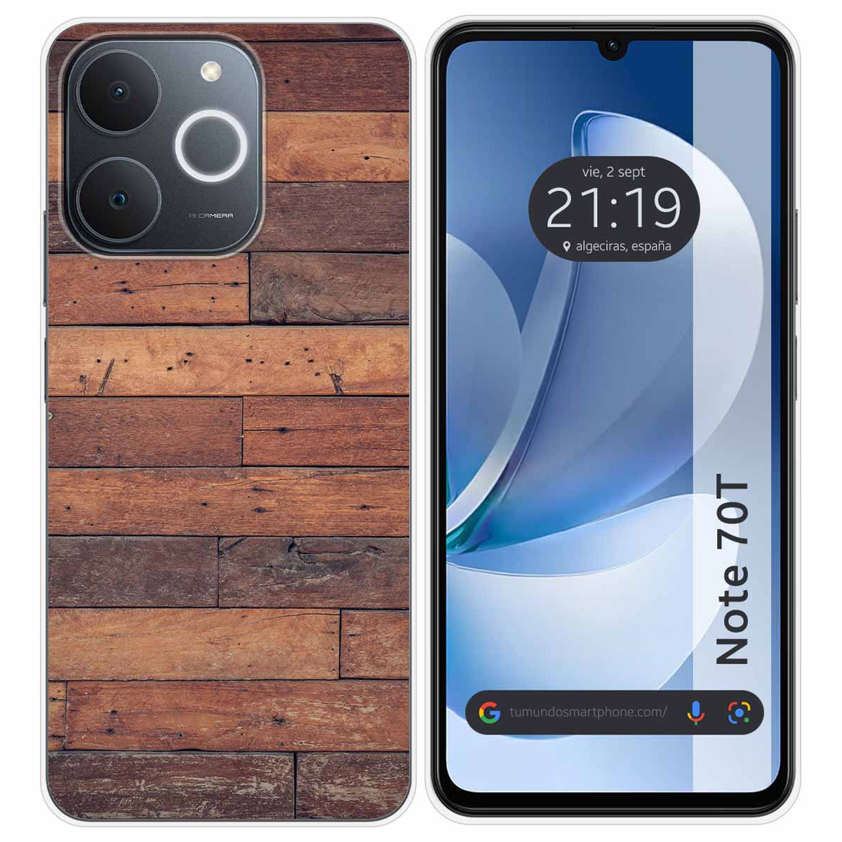 Funda Silicona para Realme Note 70T diseño Madera 03 Dibujos