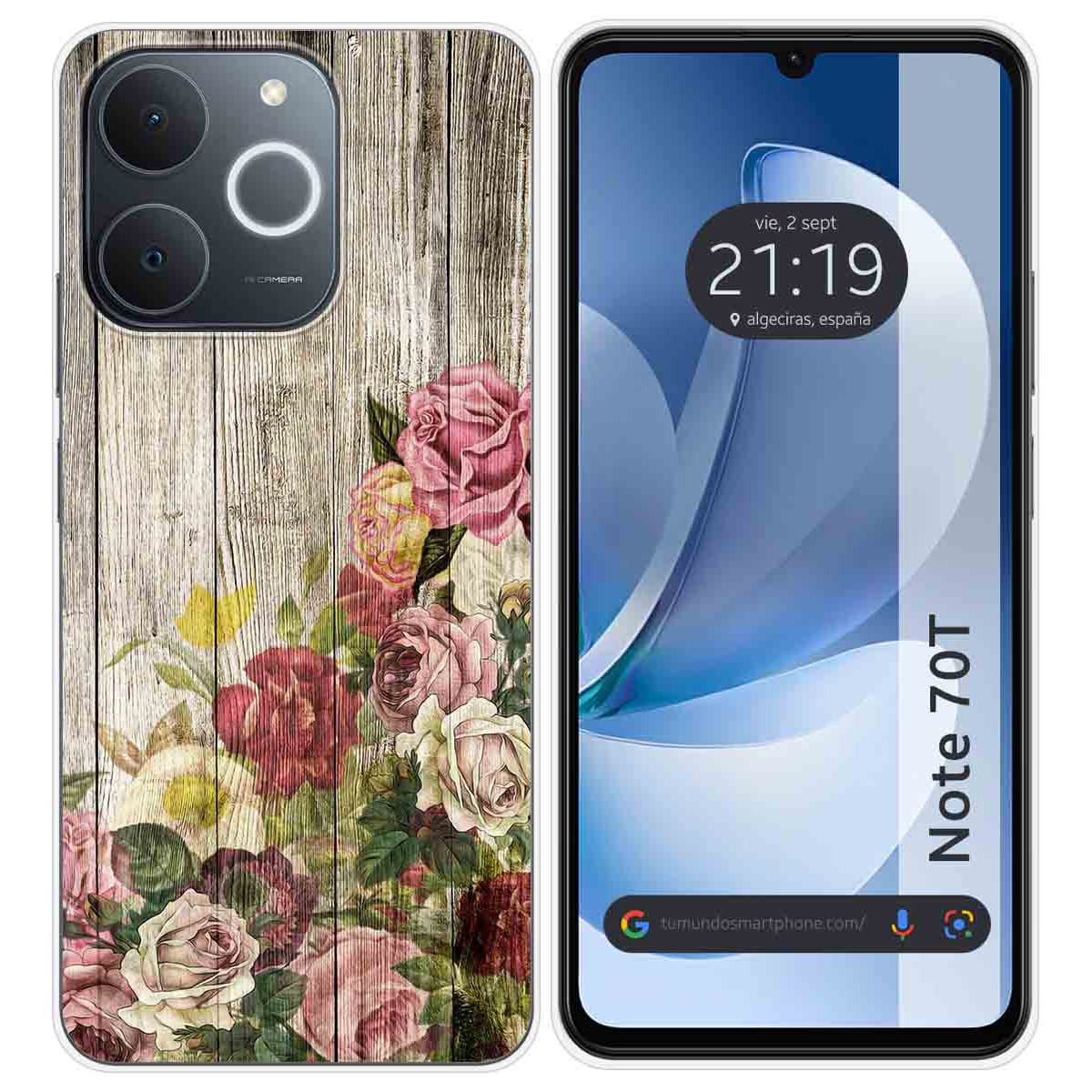 Funda Silicona para Realme Note 70T diseño Madera 08 Dibujos