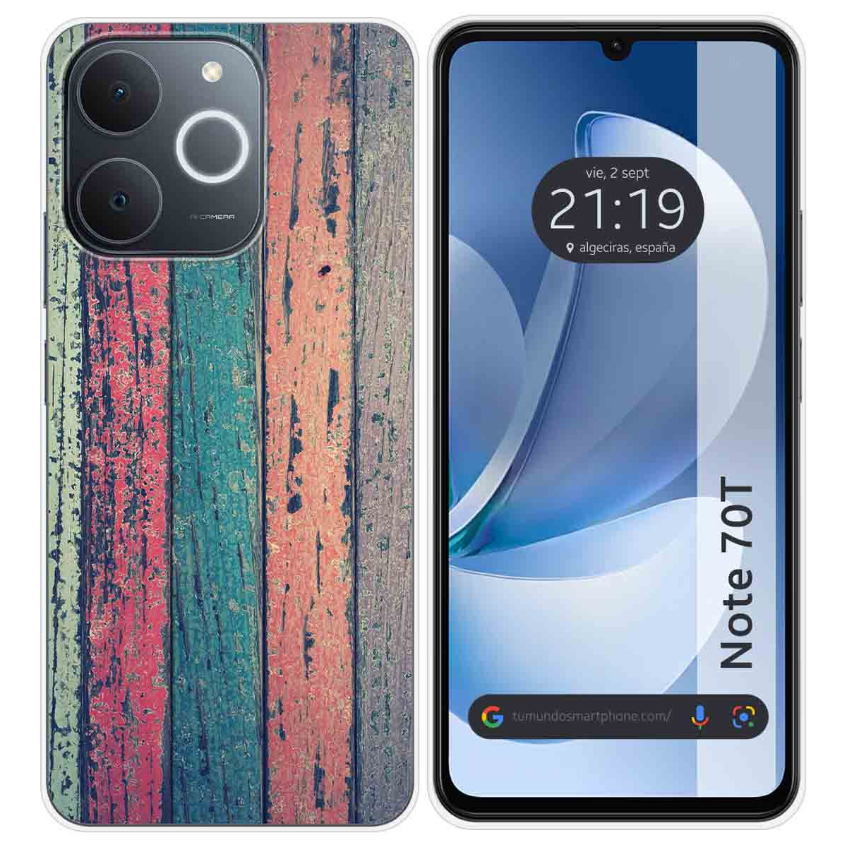 Funda Silicona para Realme Note 70T diseño Madera 10 Dibujos