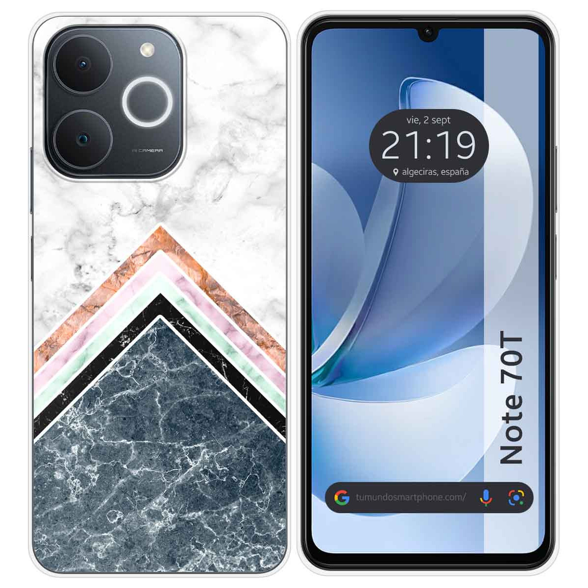 Funda Silicona para Realme Note 70T diseño Mármol 05 Dibujos