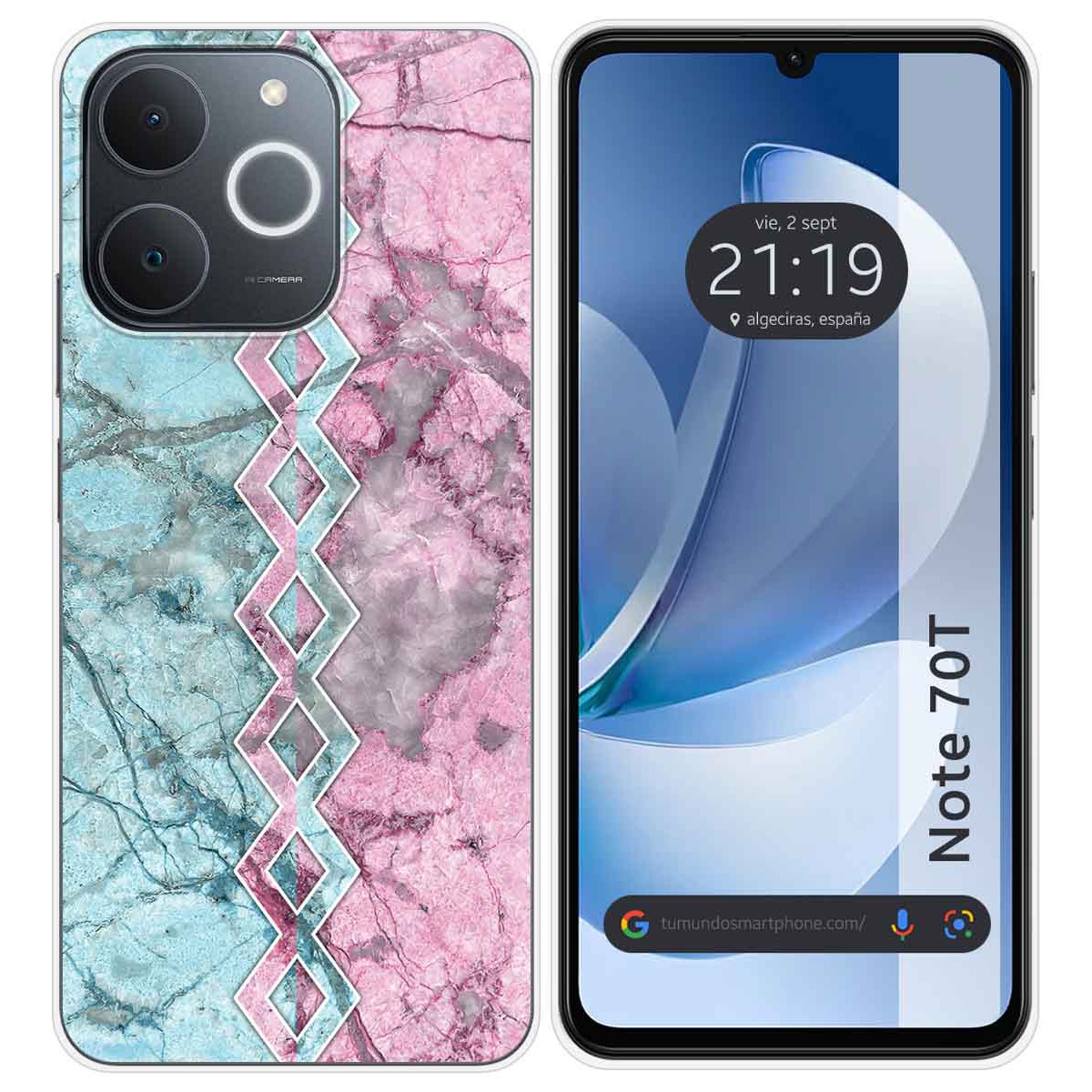Funda Silicona para Realme Note 70T diseño Mármol 08 Dibujos