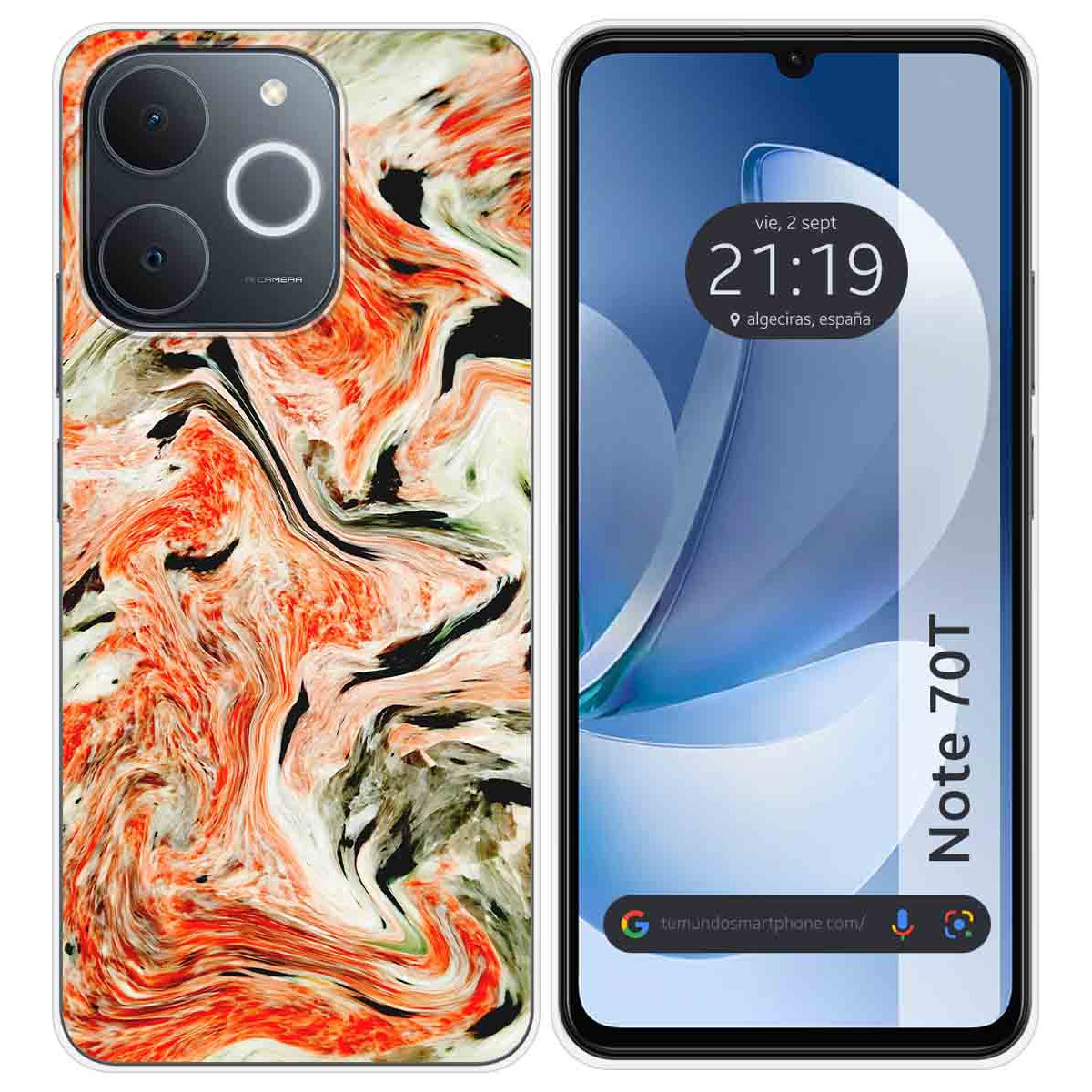 Funda Silicona para Realme Note 70T diseño Mármol 12 Dibujos