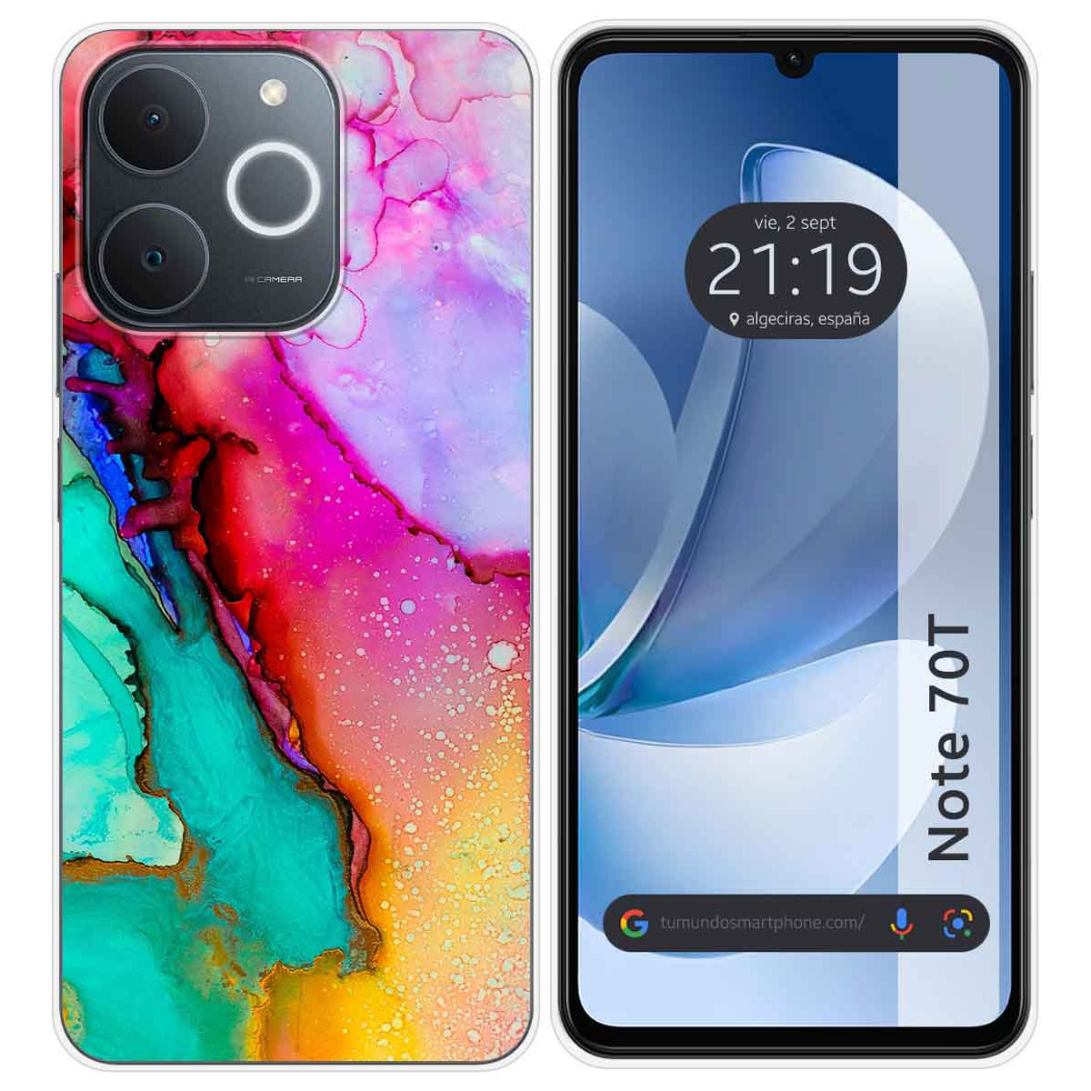 Funda Silicona para Realme Note 70T diseño Mármol 15 Dibujos