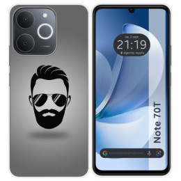 Funda Silicona para Realme Note 70T diseño Barba Dibujos