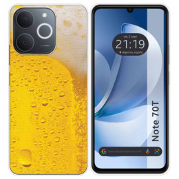 Funda Silicona para Realme Note 70T diseño Cerveza Dibujos