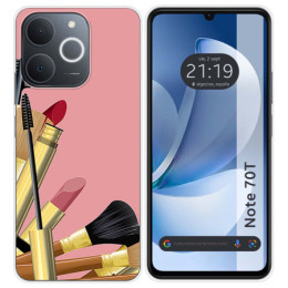 Funda Silicona para Realme Note 70T diseño Brochas Dibujos