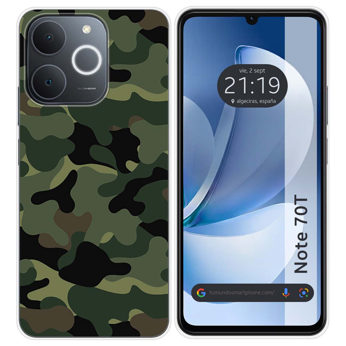 Funda Silicona para Realme Note 70T diseño Camuflaje Dibujos