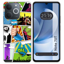 Funda Silicona para Realme Note 70T diseño Comic Dibujos
