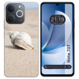 Funda Silicona para Realme Note 70T diseño Concha Dibujos