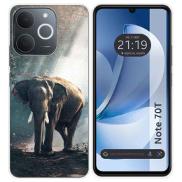 Funda Silicona para Realme Note 70T diseño Elefante Dibujos