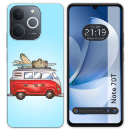 Funda Silicona para Realme Note 70T diseño Furgoneta Dibujos