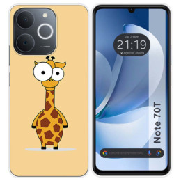 Funda Silicona para Realme Note 70T diseño Jirafa Dibujos