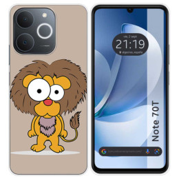 Funda Silicona para Realme Note 70T diseño Leon Dibujos