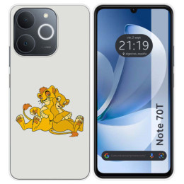 Funda Silicona para Realme Note 70T diseño Leones Dibujos