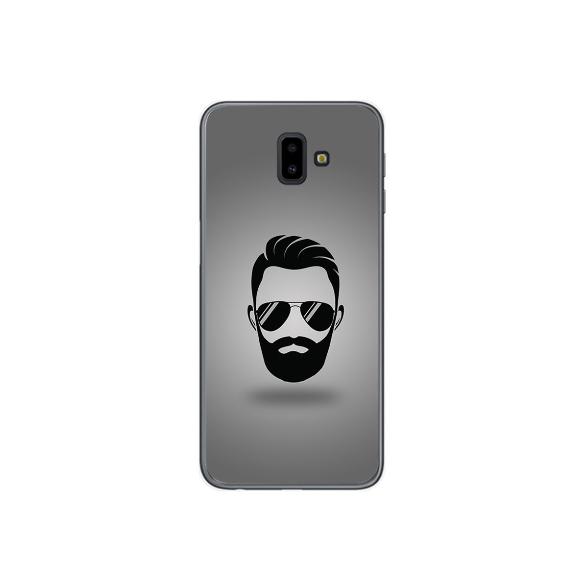 Funda Gel Tpu para Samsung Galaxy J6+ Plus Diseño Barba Dibujos
