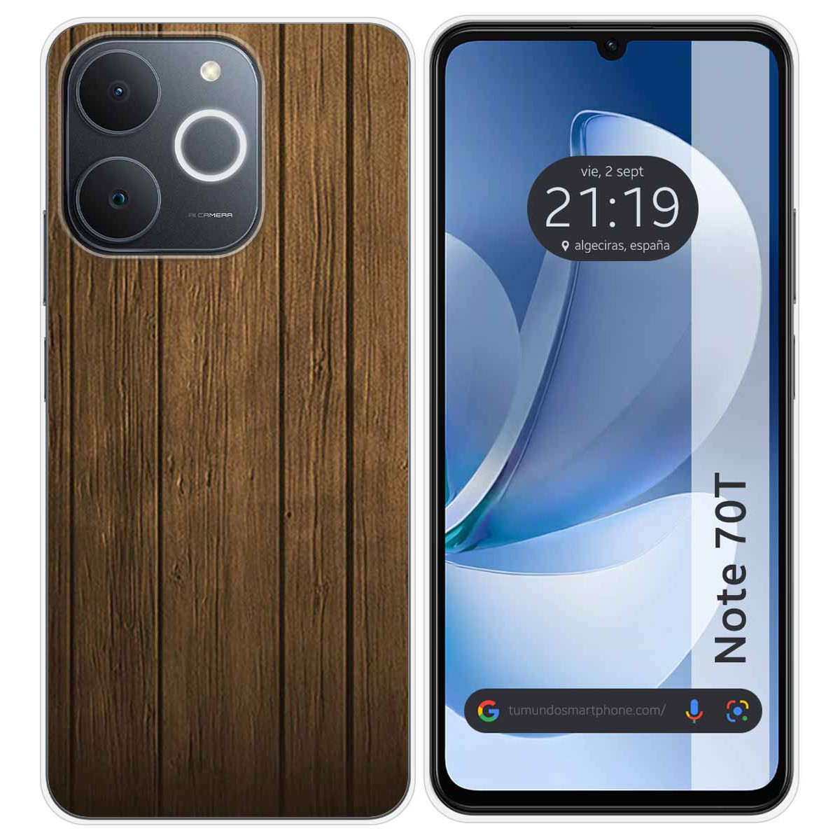 Funda Silicona para Realme Note 70T diseño Madera Dibujos