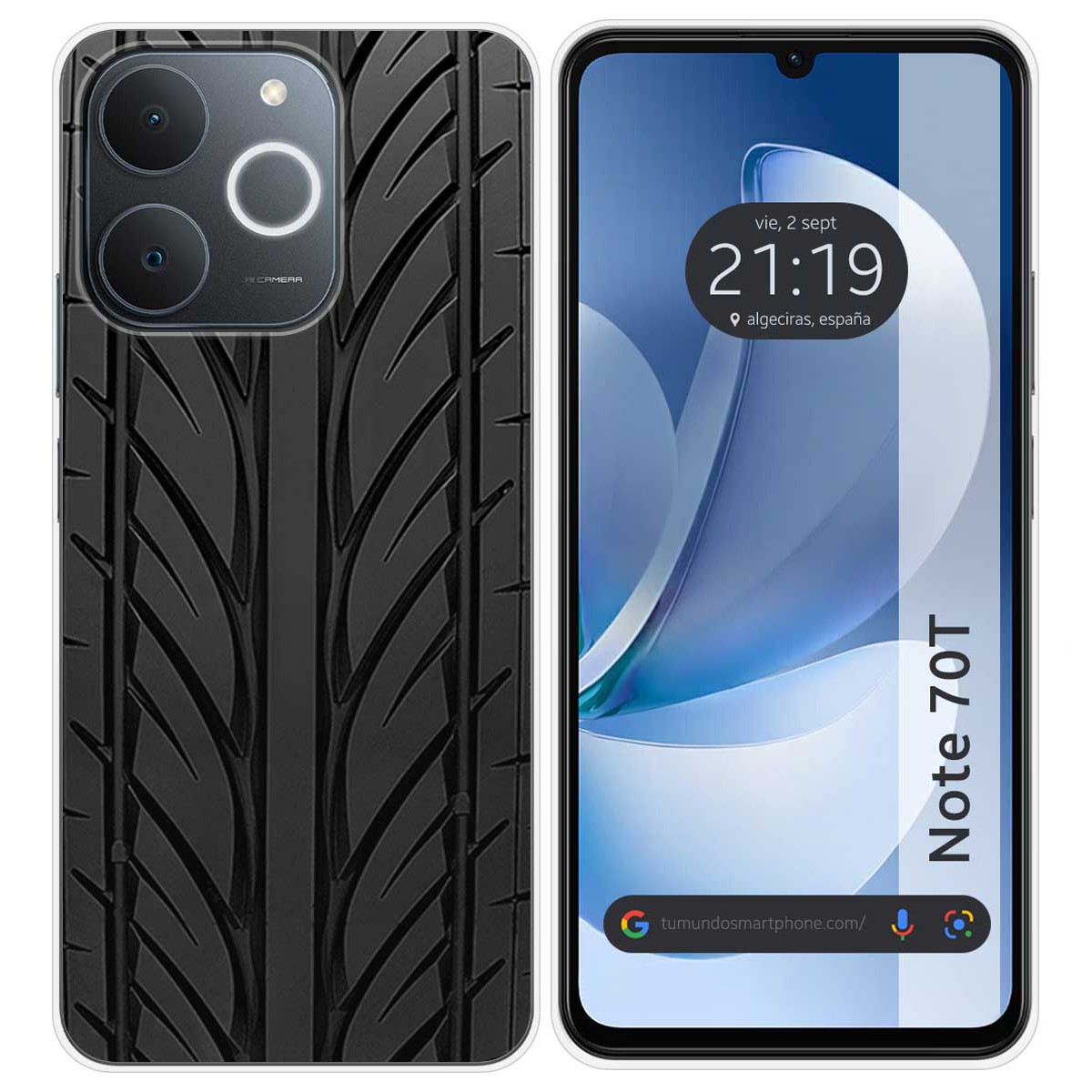 Funda Silicona para Realme Note 70T diseño Neumatico Dibujos