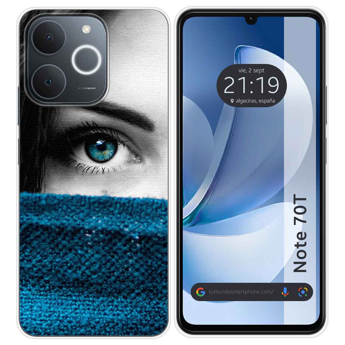 Funda Silicona para Realme Note 70T diseño Ojo Dibujos