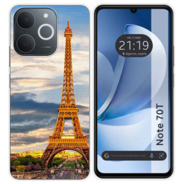 Funda Silicona para Realme Note 70T diseño Paris Dibujos