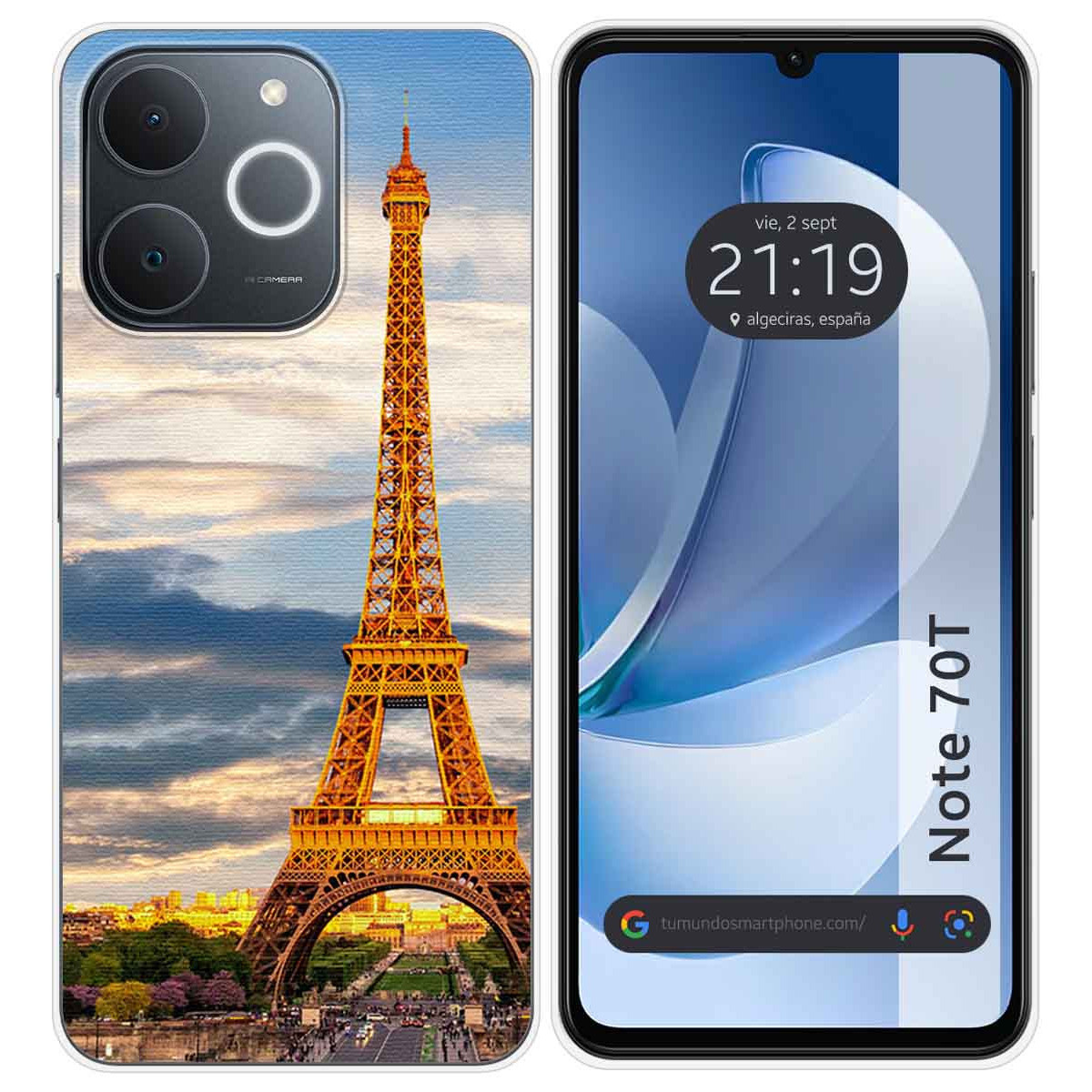 Funda Silicona para Realme Note 70T diseño Paris Dibujos