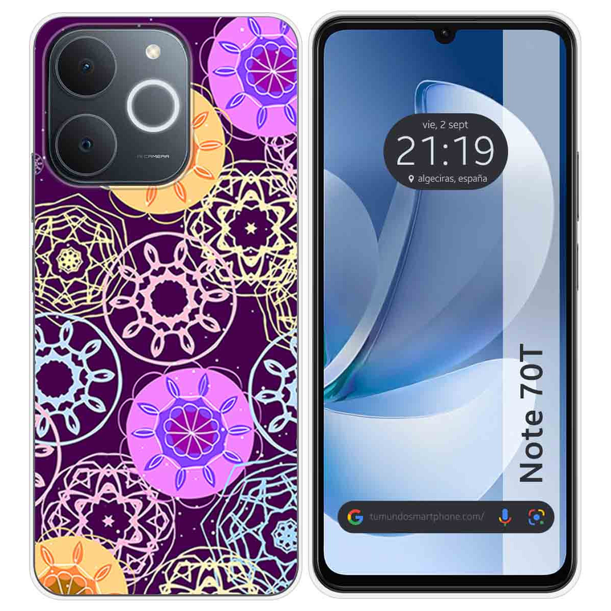 Funda Silicona para Realme Note 70T diseño Radial Dibujos