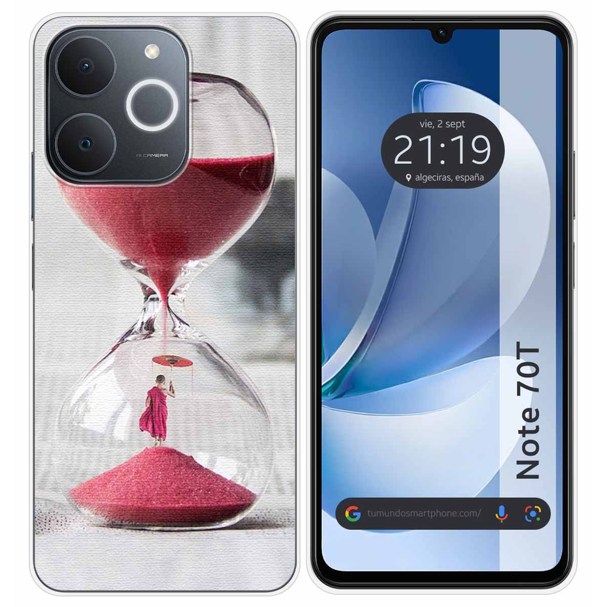 Funda Silicona para Realme Note 70T diseño Reloj Dibujos