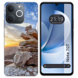 Funda Silicona para Realme Note 70T diseño Sunset Dibujos