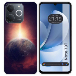 Funda Silicona para Realme Note 70T diseño Tierra Dibujos